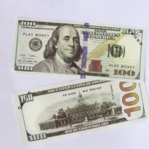 100 Pcs $100 Dollar Paper Play Money Movie Props Banknotes