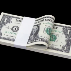100 Pcs $1 Full Print New Series Prop Money Double Sided Bills Stack