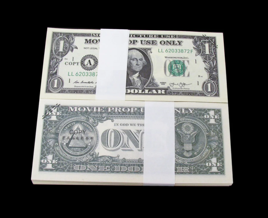 100x 7 Bundles All Denominations Full Print Bills Mix Stacks New Series Copy Prop Money - Image 2