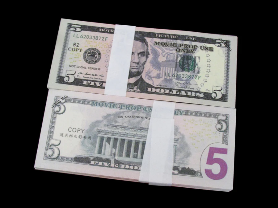 100x 7 Bundles All Denominations Full Print Bills Mix Stacks New Series Copy Prop Money - Image 5