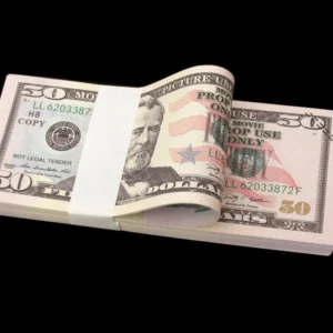 $5,000 Full Print New Series Prop Money Double Sided Bills Stack