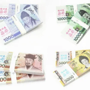 KRW Won Banknotes Paper Play Money Movie Props