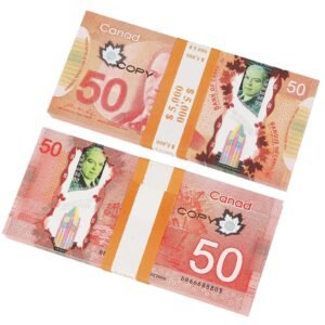 Canadian Dollar CAD Banknotes Paper Play Money Movie Props
